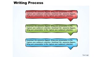 Ppt Arrow Writing Process PowerPoint Presentation Using 3 Rectangles Templates