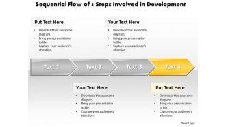 Ppt Sequential Flow PowerPoint Theme Of 4 Steps Involved Development Templates