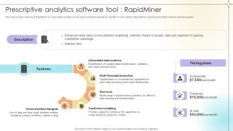 Prescriptive Analytics Software Tool Rapidminer Data Analytics SS V