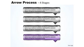 Process Ppt Theme Reasonable Model Using 4 Rectangular Arrows 5 Design