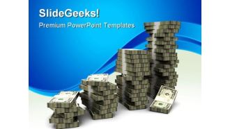 Raising Money Stacks Finance PowerPoint Templates And PowerPoint Backgrounds 0711