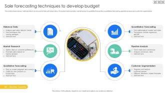 Sale Forecasting Techniques To Develop Effective And Efficient Tools To Develop Fin SS V