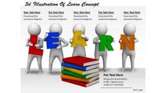 Sales Concepts 3d Illustration Of Learn Character Modeling