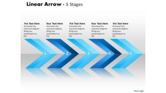 Sales Diagram Linear Arrows 5 Stages Consulting Diagram