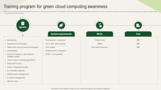 Solar Computing IT Training Program For Green Cloud Computing Awareness