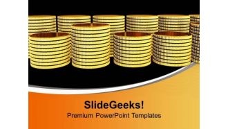 Stack Of Golden Coins Business PowerPoint Templates Ppt Backgrounds For Slides 0113