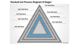 Stacked List Process Diagram 8 Stages Ppt Strategic Business Planning PowerPoint Templates