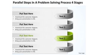 Steps In A Problem Solving Process 4 Stages Nightclub Business Plan PowerPoint Slides