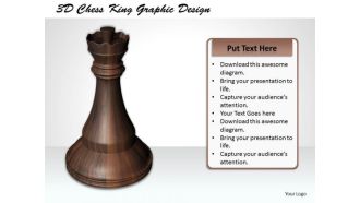 Stock Photo 3d Chess King Graphic Design PowerPoint Template