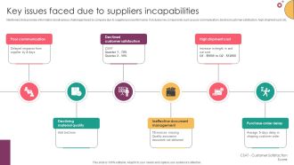 Strategic Supplier Evaluation Key Issues Faced Due To Suppliers Incapabilities