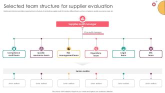 Strategic Supplier Evaluation Selected Team Structure For Supplier Evaluation
