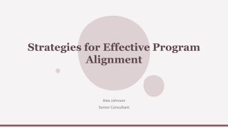 Strategies For Effective Program Alignment PPT Sample AT