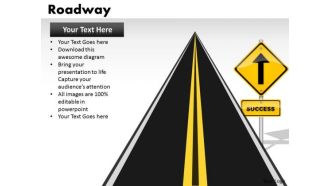 Success Ahead Road Signs PowerPoint Slides And Ppt Presentation Templates