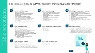 Table Of Contents The Ultimate Guide To KPMG Business Transformational Strategies Strategy SS V
