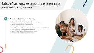 Table Of Contents Ultimate Guide To Developing A Successful Dealer Network Strategy SS V