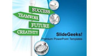 Teamwork Business Signpost Success PowerPoint Templates Ppt Backgrounds For Slides 0313