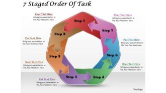 Timeline Ppt Template 7 Staged Order Of Task