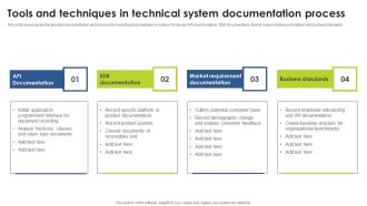 Tools And Techniques In Technical System Documentation Process Template Pdf