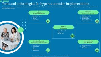 Tools And Technologies For Hyperautomation Implementation Ppt Summary Format Pdf