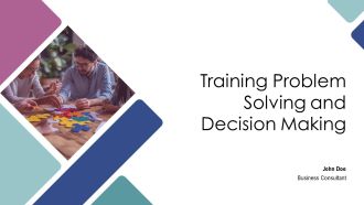 Training Problem Solving And Decision Making PPT Template VM