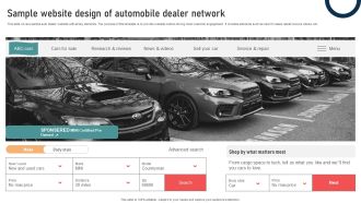 Ultimate Guide To Developing Sample Website Design Of Automobile Dealer Network Strategy SS V