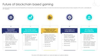 Unlocking The Potential Of Future Of Blockchain Based Gaming BCT SS V