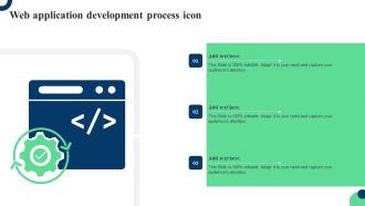 Web Application Development Process Icon Ppt Styles Clipart Pdf