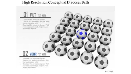 0814 Conceptual Image Of Soccer Balls On White Background Image Graphics For PowerPoint