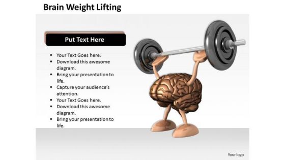 0814 Stock Photo 3d Brain Working Out Conceptual Image PowerPoint Slide