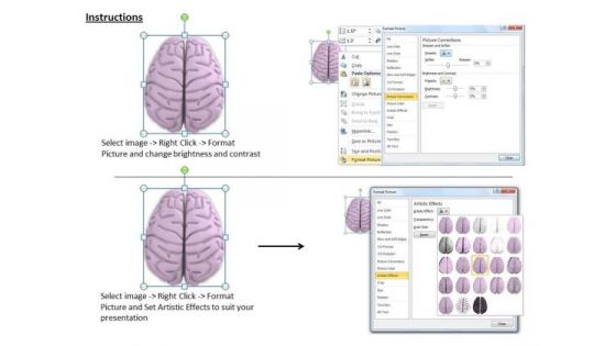 0814 Stock Photo 3d Image Of Human Brain PowerPoint Slide