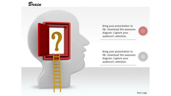 0814 Stock Photo Design Of Ladder To Human Mind PowerPoint Slide