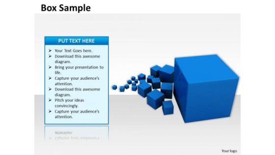 0814 Stock Photo Illustration Of 3d Cubes PowerPoint Slide