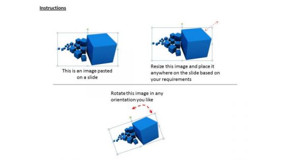 0814 Stock Photo Illustration Of 3d Cubes PowerPoint Slide