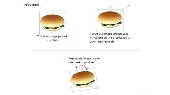 0814 Stock Photo Illustration Of Burger Junk Food PowerPoint Slide