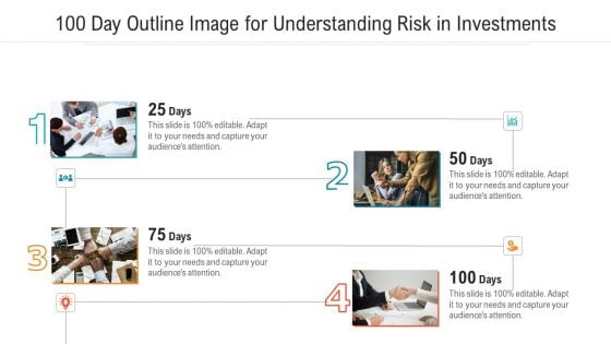100 Day Outline Image For Understanding Risk In Investments Ppt PowerPoint Presentation Gallery Graphic Images PDF