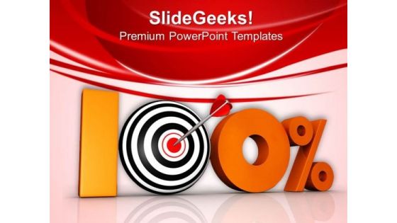 100 Percent Target Achieved PowerPoint Templates Ppt Backgrounds For Slides 0813