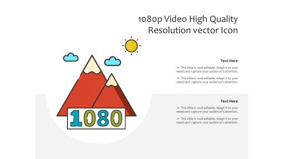 1080P Video High Quality Resolution Vector Icon Ppt PowerPoint Presentation Gallery Designs PDF