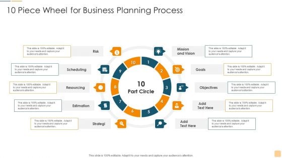 10 Piece Wheel For Business Planning Process Ppt Infographic Template Outfit PDF