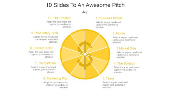 10 Slides To An Awesome Pitch Ppt PowerPoint Presentation Graphics