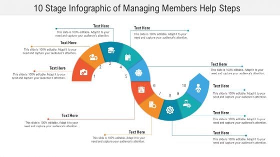 10 Stage Infographic Of Managing Members Help Steps Ppt PowerPoint Presentation Pictures Model PDF