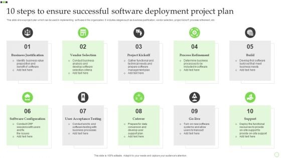 10 Steps To Ensure Successful Software Deployment Project Plan Introduction PDF 10 Steps To Ensure Successful Software Deployment Project Plan Introduction PDF