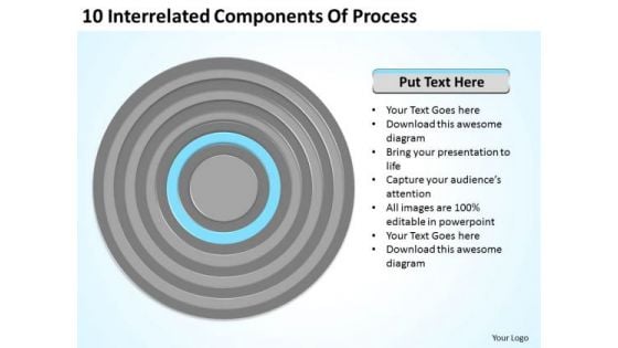 10 Interrelated Components Of Process Ppt Business Continuity Plan Example PowerPoint Slides