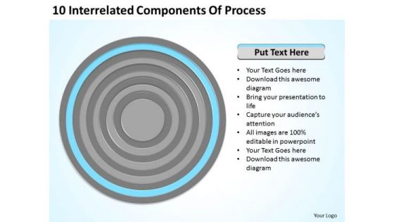 10 Interrelated Components Of Process Ppt Business Plan Form PowerPoint Slides