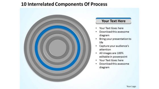 10 Interrelated Components Of Process Ppt Business Plan Models PowerPoint Slides