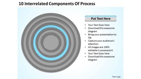 10 Interrelated Components Of Process Ppt Business Plan PowerPoint Slides