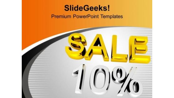 10 Percent Discount Sale Theme PowerPoint Templates Ppt Backgrounds For Slides 0413
