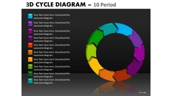 10 Points Cycle Diagram PowerPoint Slides Editable Ppt Templates