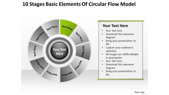 10 Stages Basic Elements Of Circular Flow Model Ppt Tutoring Business Plan PowerPoint Templates