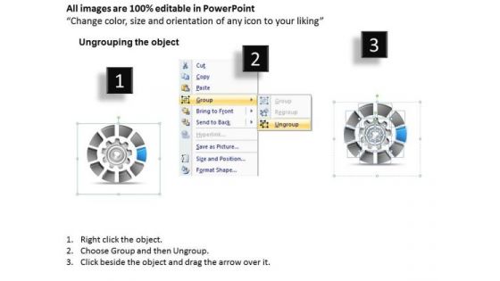 10 Stages Circular Gear Diagram Sample Business Plans For Small PowerPoint Slides