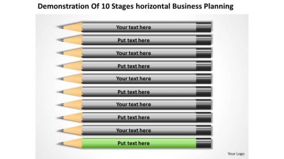 10 Stages Horizontal Business Planning Ppt Real Estate Agent PowerPoint Templates